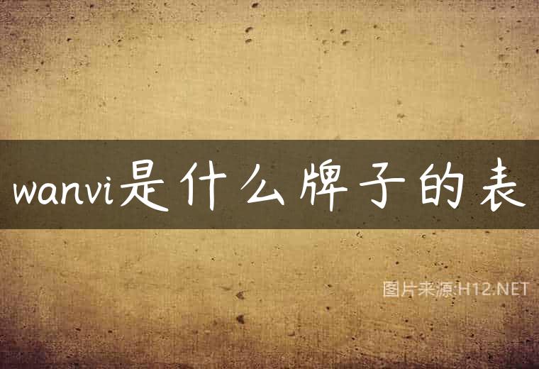 wanvi是什么牌子的表