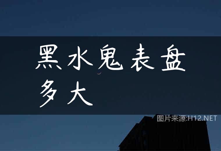 黑水鬼表盘多大