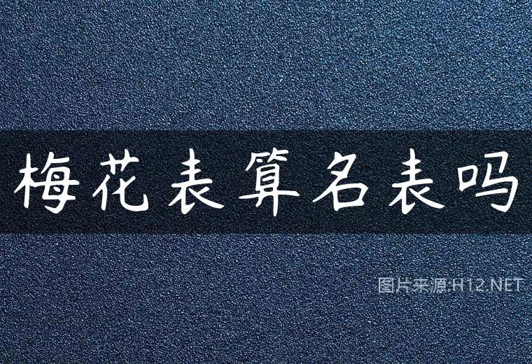 梅花表算名表吗