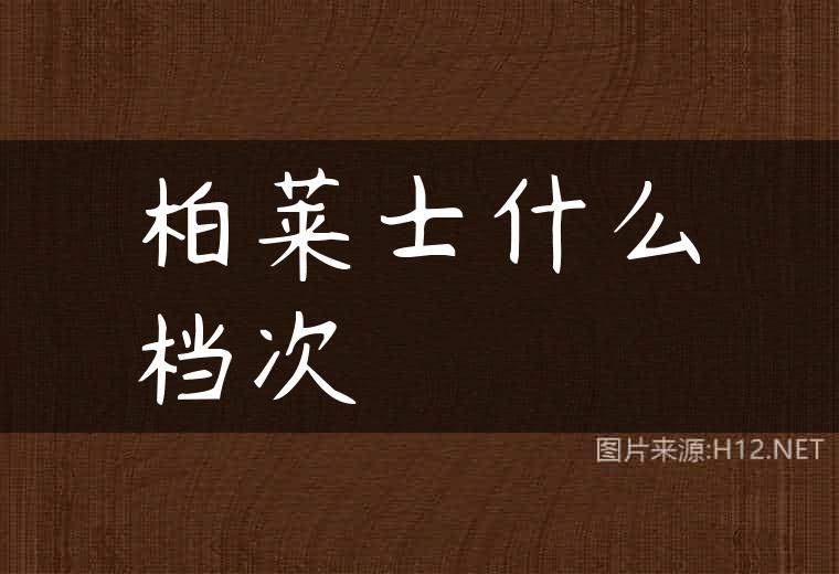 柏莱士什么档次