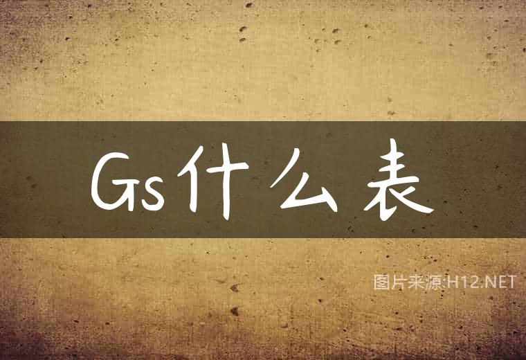 Gs什么表