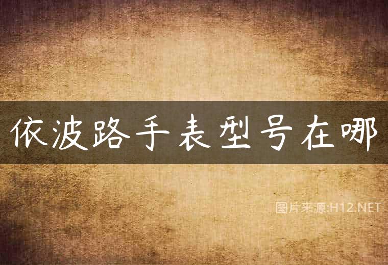 依波路手表型号在哪