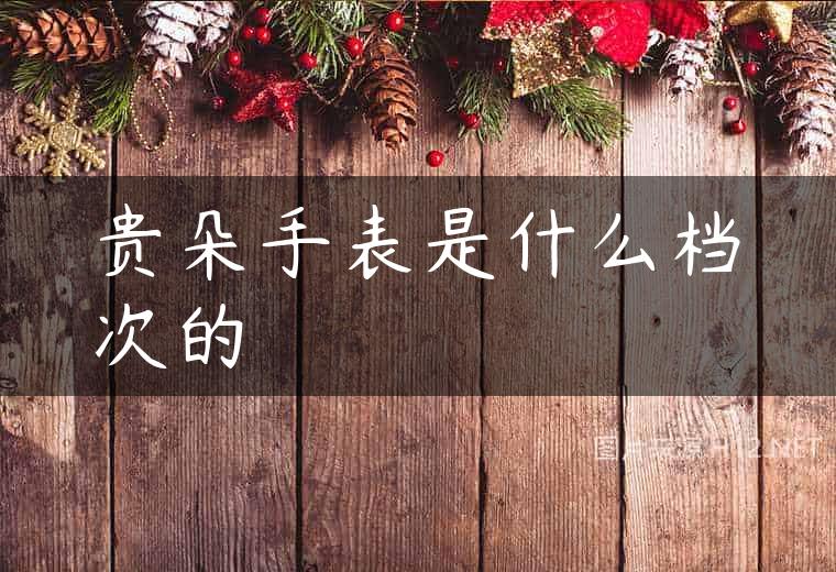 贵朵手表是什么档次的