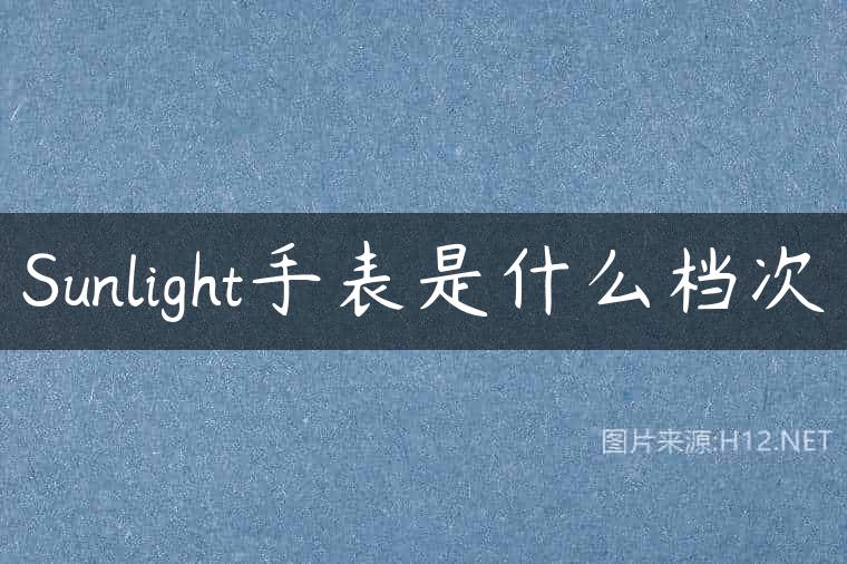 Sunlight手表是什么档次