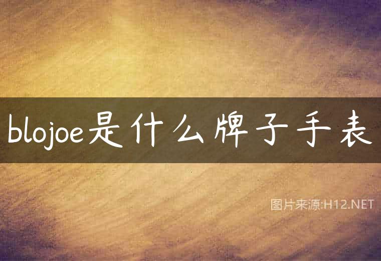 blojoe是什么牌子手表