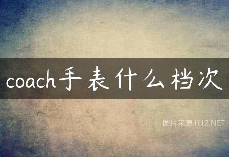 coach手表什么档次