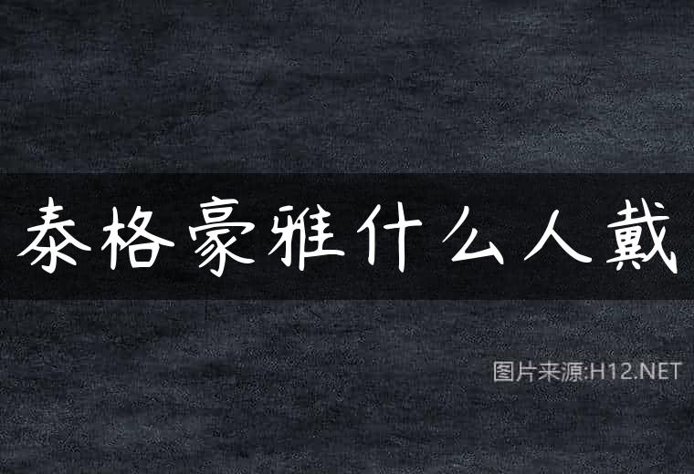 泰格豪雅什么人戴