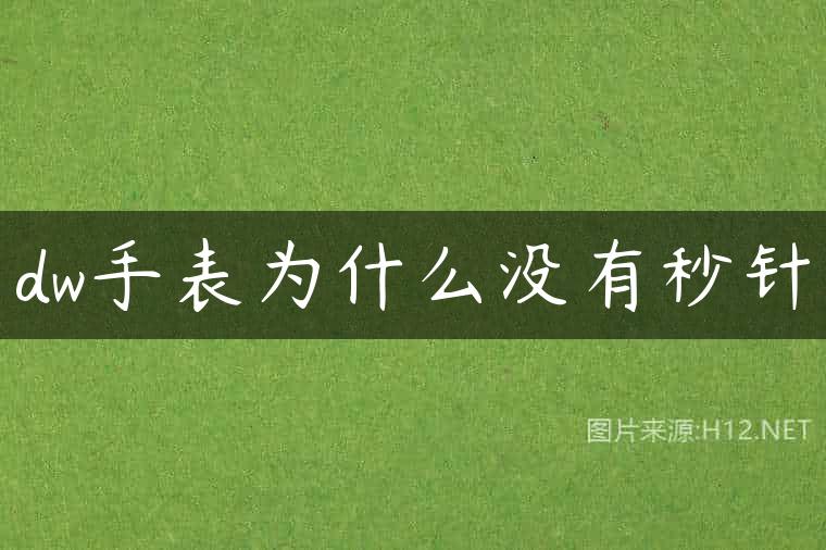 dw手表为什么没有秒针