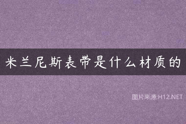 米兰尼斯表带是什么材质的