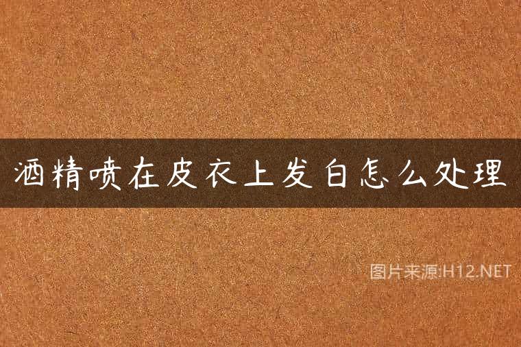 酒精喷在皮衣上发白怎么处理