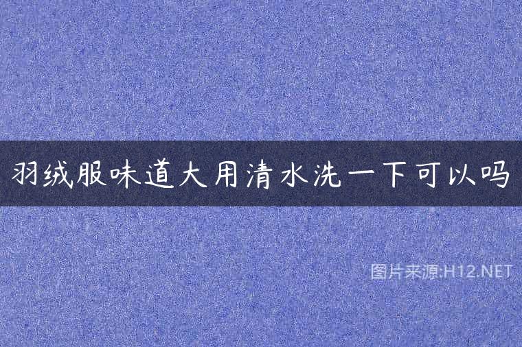 羽绒服味道大用清水洗一下可以吗