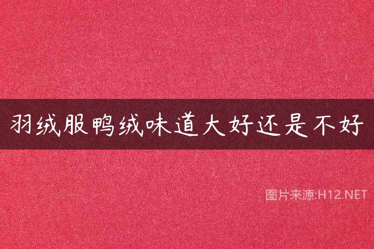 羽绒服鸭绒味道大好还是不好