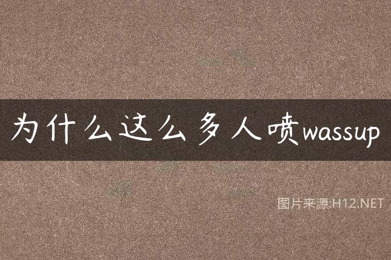 为什么这么多人喷wassup