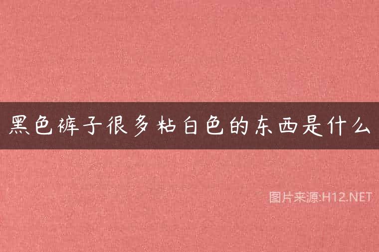 黑色裤子很多粘白色的东西是什么
