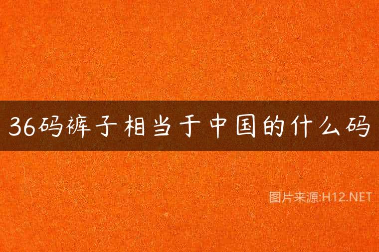 36码裤子相当于中国的什么码