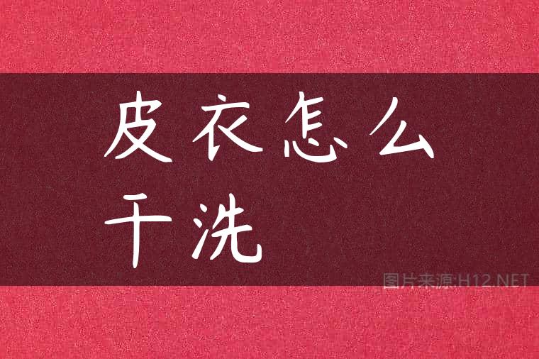 皮衣怎么干洗
