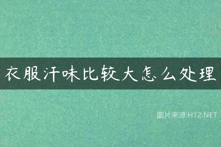 衣服汗味比较大怎么处理