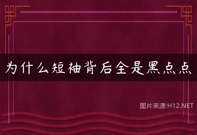 为什么短袖背后全是黑点点
