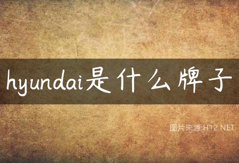 hyundai是什么牌子