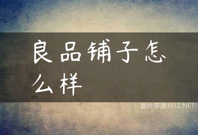 良品铺子怎么样