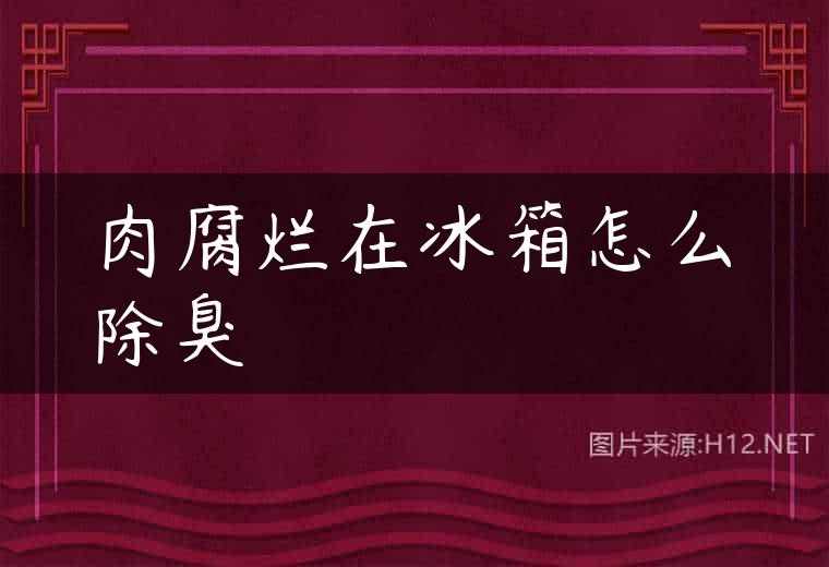 肉腐烂在冰箱怎么除臭