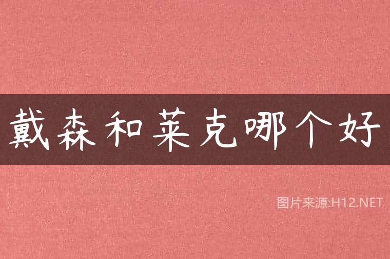 戴森和莱克哪个好