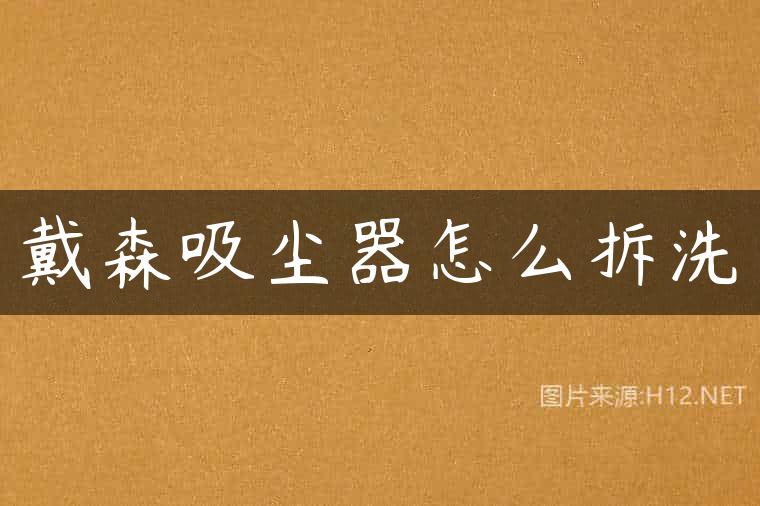 戴森吸尘器怎么拆洗