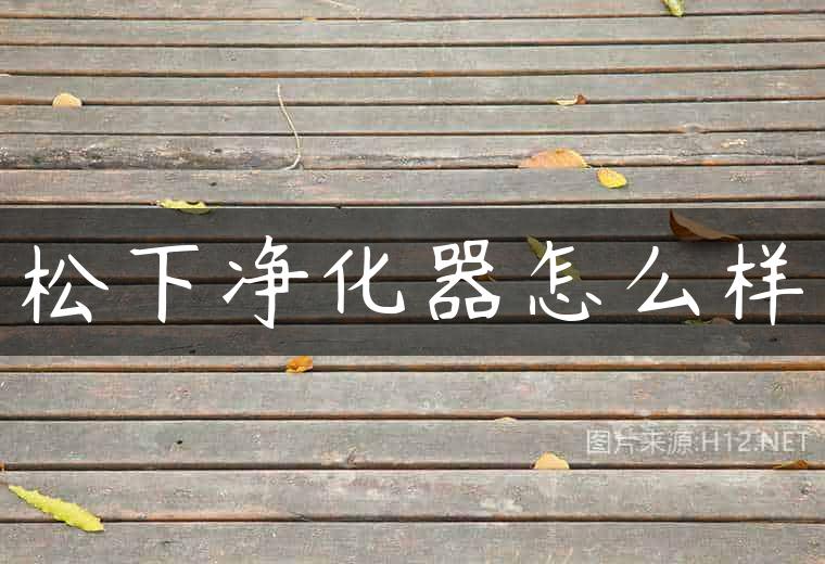 松下净化器怎么样