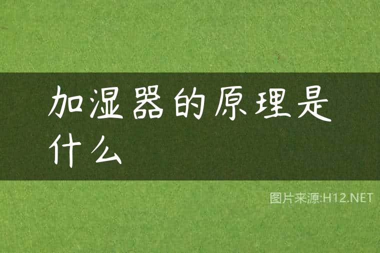 加湿器的原理是什么