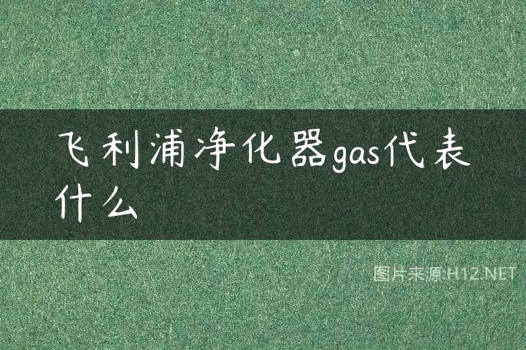 飞利浦净化器gas代表什么