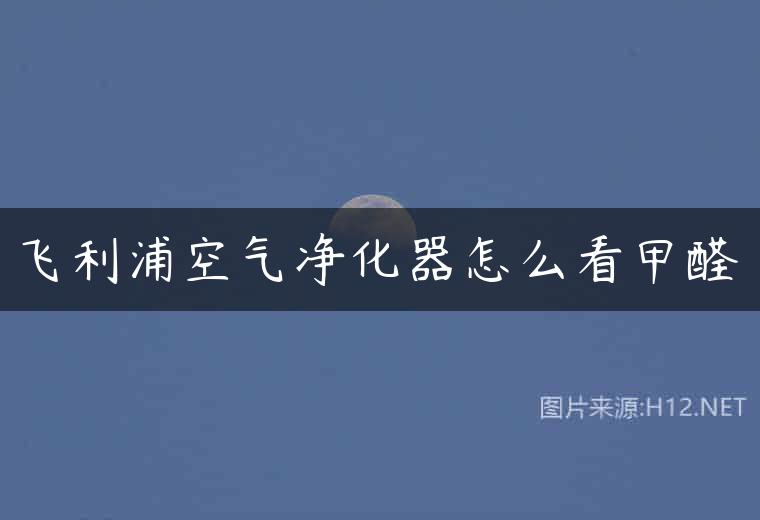 飞利浦空气净化器怎么看甲醛