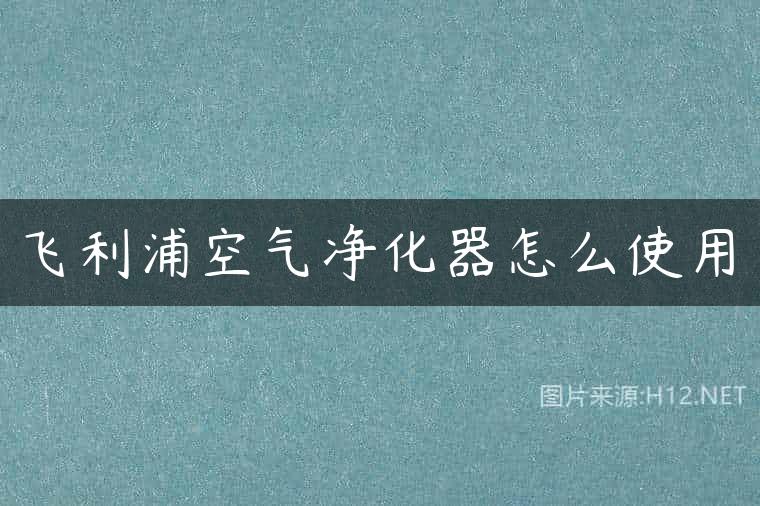 飞利浦空气净化器怎么使用