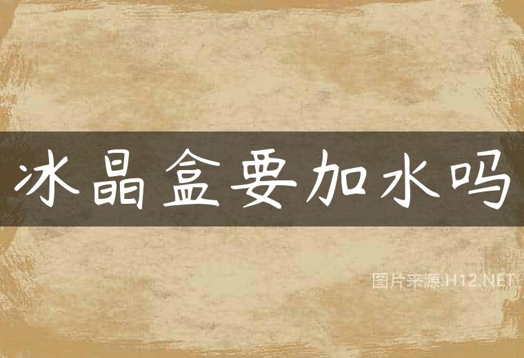 冰晶盒要加水吗