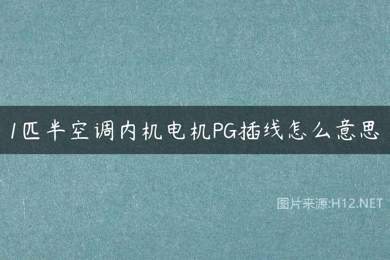 1匹半空调内机电机PG插线怎么意思