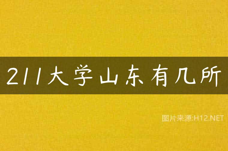 211大学山东有几所