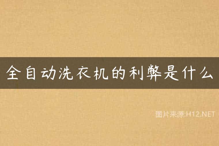 全自动洗衣机的利弊是什么