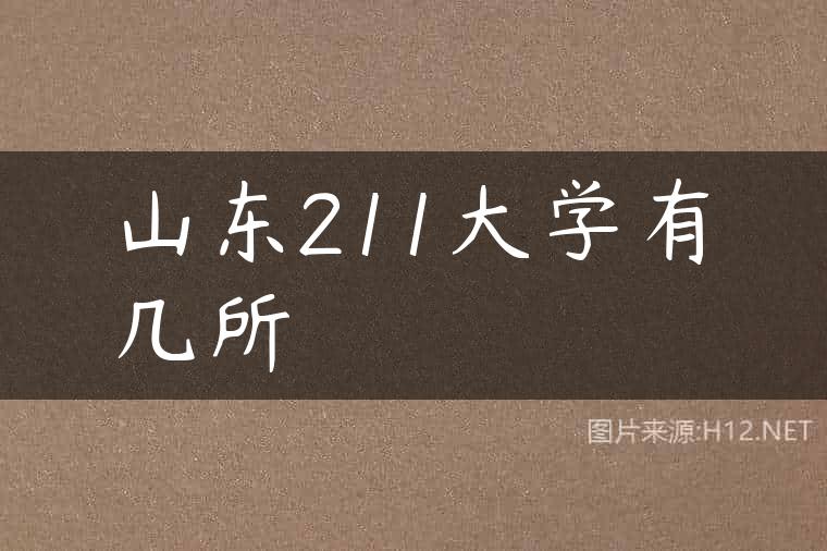山东211大学有几所