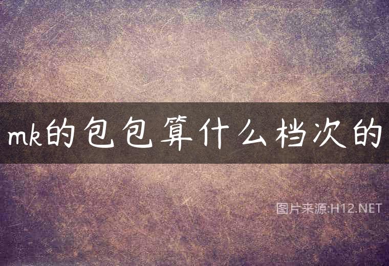 mk的包包算什么档次的