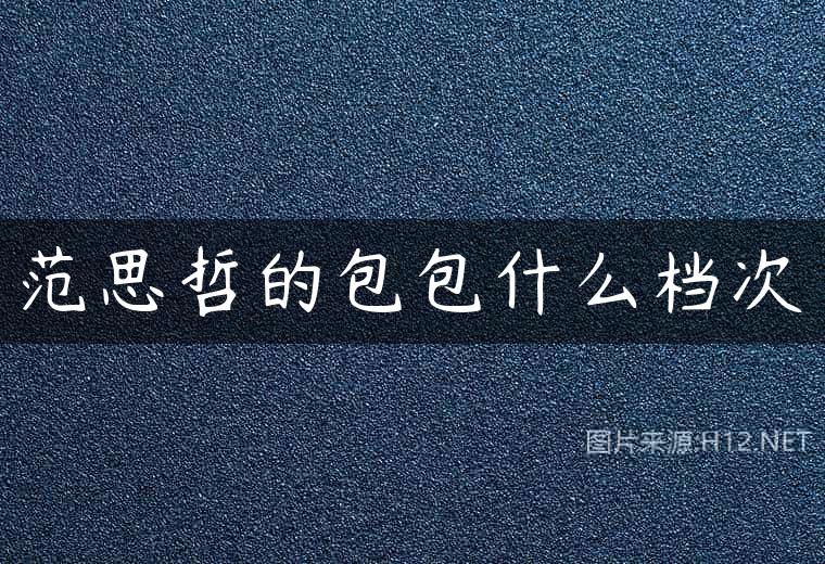 范思哲的包包什么档次