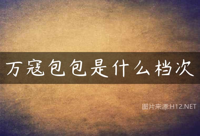 万寇包包是什么档次