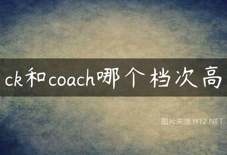 ck和coach哪个档次高