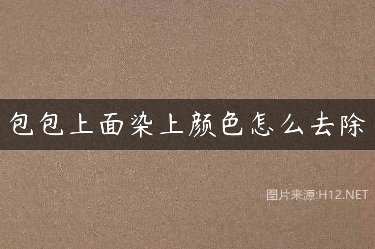 包包上面染上颜色怎么去除