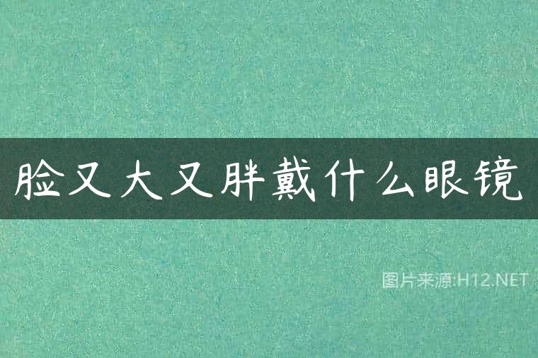 脸又大又胖戴什么眼镜