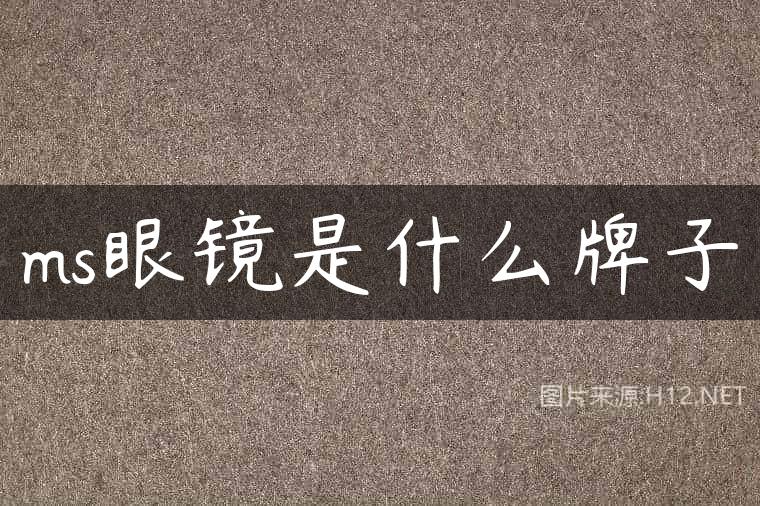 ms眼镜是什么牌子
