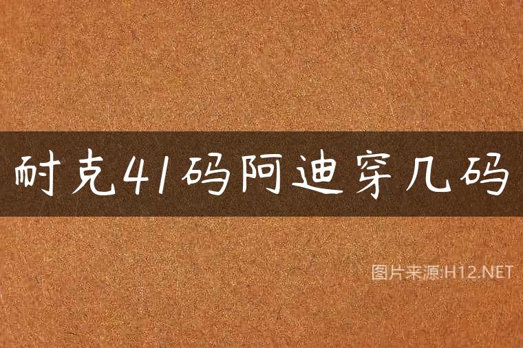 耐克41码阿迪穿几码