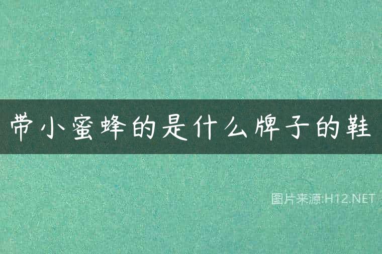 带小蜜蜂的是什么牌子的鞋
