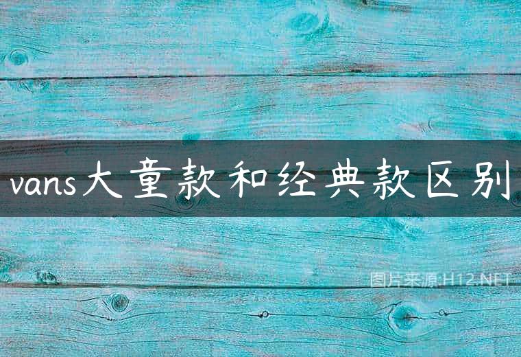 vans大童款和经典款区别