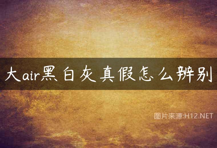 大air黑白灰真假怎么辨别