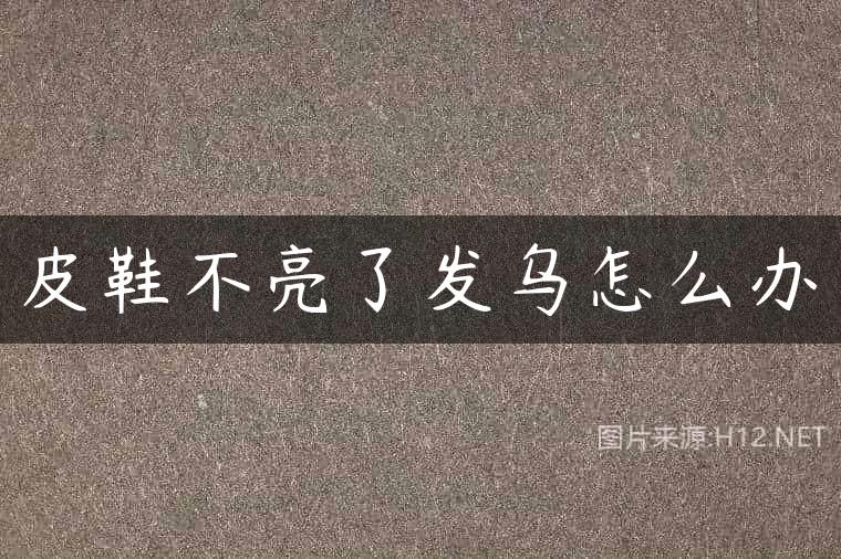 皮鞋不亮了发乌怎么办