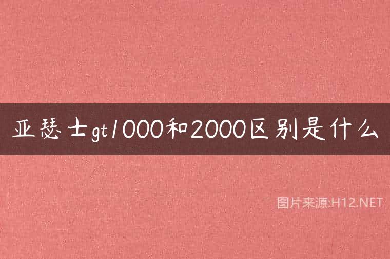亚瑟士gt1000和2000区别是什么